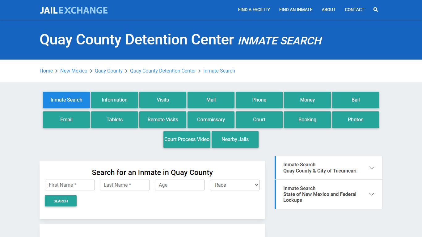 Quay County Detention Center Inmate Search - Jail Exchange